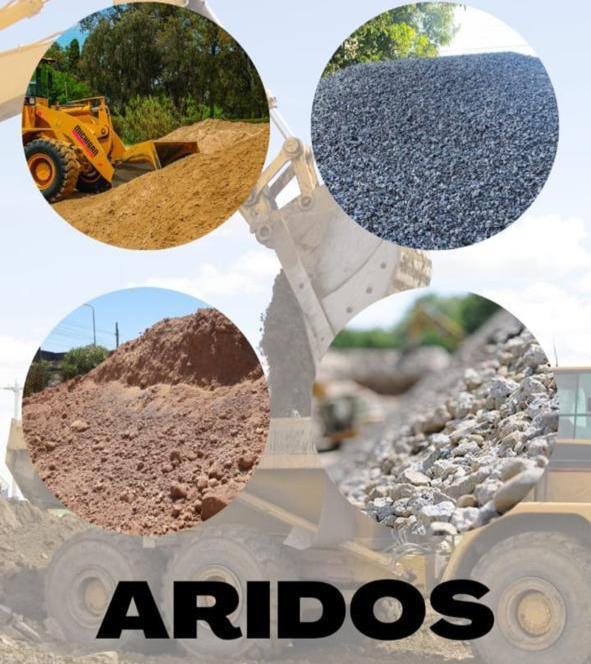Áridos: arena, piedra, tosca